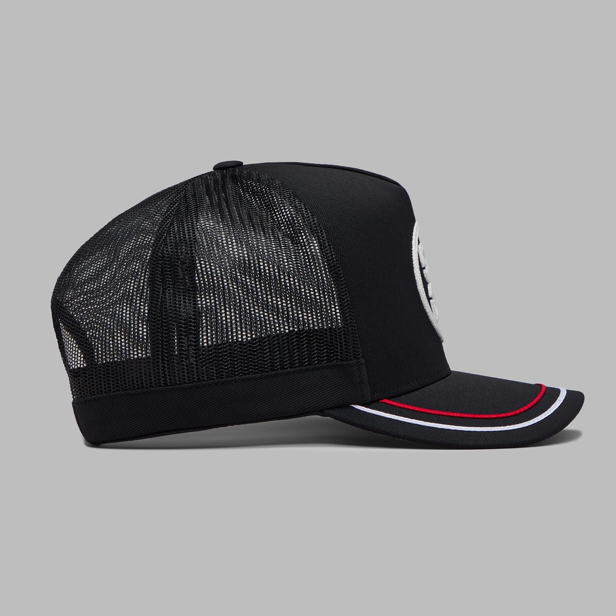 G/FORE Soutache Tall Stretch Twill Trucker Cap Onyx